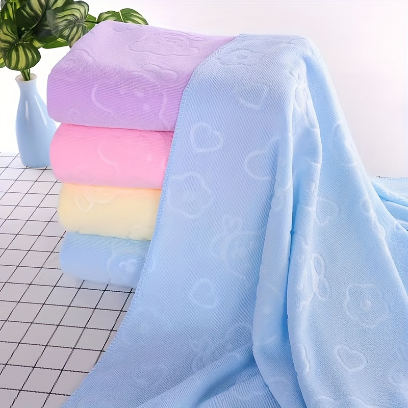 Moon Rabbit Embroidered Super Large Bath Towel Absorbent And - Temu