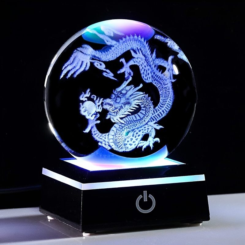 3d Printed Led Dragon Usb Rechargeable Lamp Anime Figure - Temu