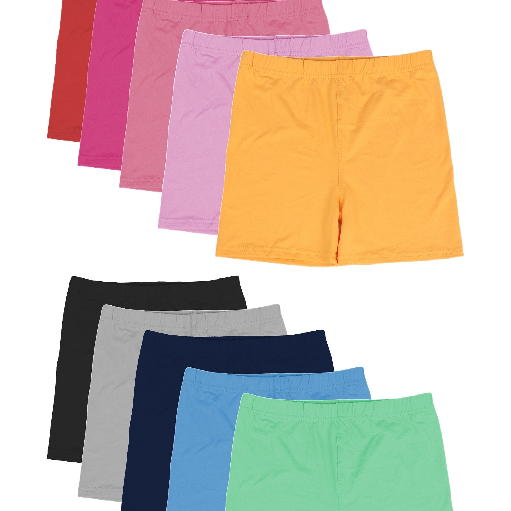 

10 Pieces Girls Shorts Dance Shorts Bike Shorts Stretch Comfortable And Safety Shorts For Kids