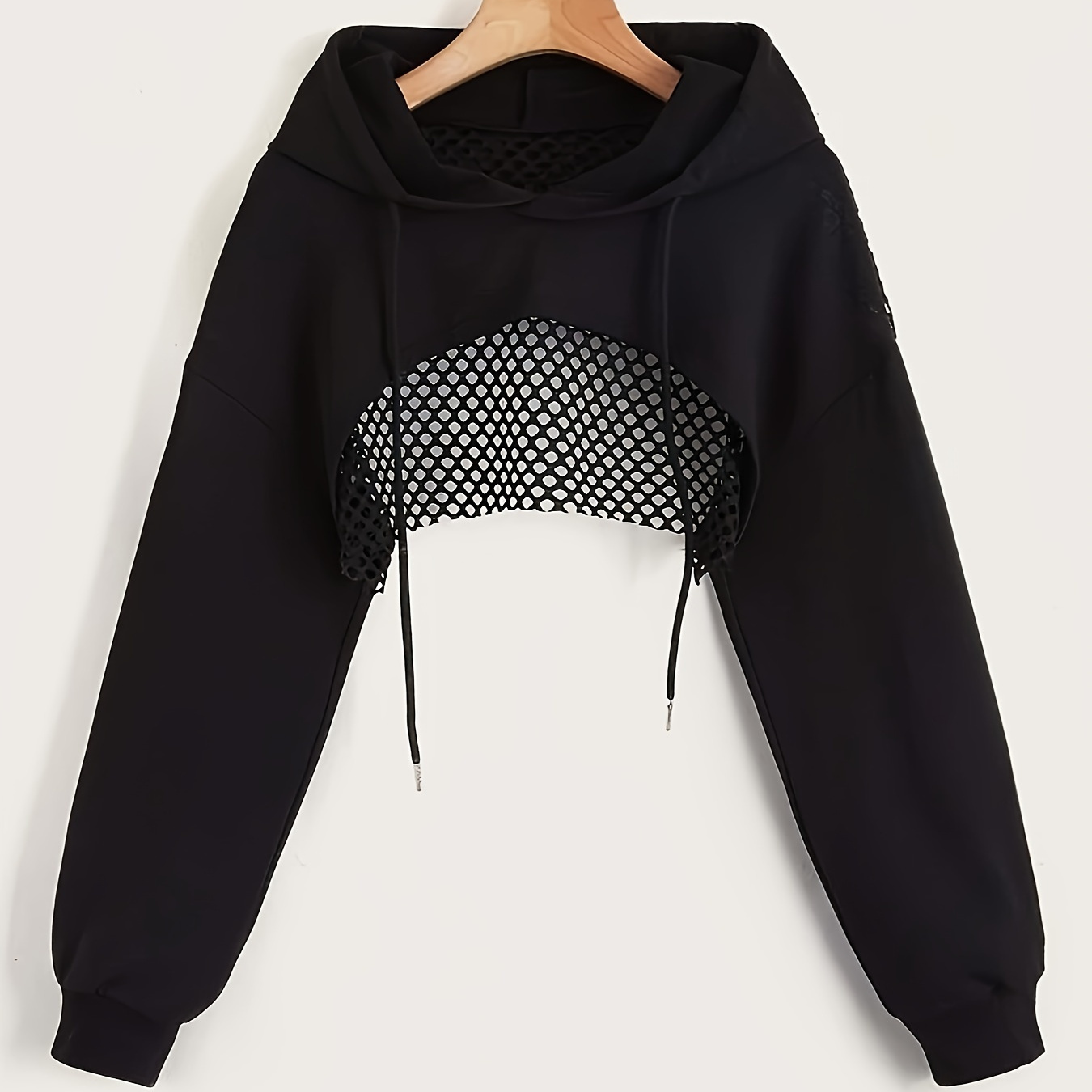 

Drawstring Hoodie, Y2k Long Sleeve Hoodies Sweatshirt For Spring & Fall, Women's Clothing