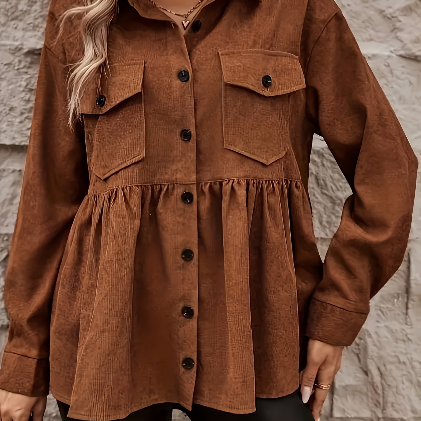 

Button Top, Long Top For & Fall, Women's Clothing