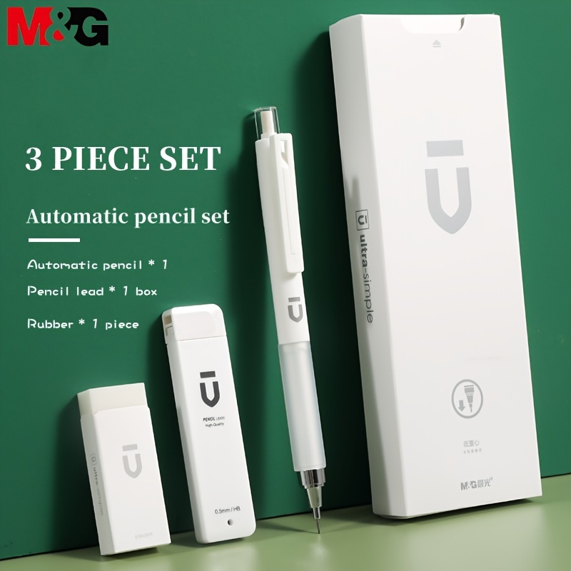 

M&g 0.5mm/0.7mm Automatic Pencil Set For Students Is Not Easy To Break Lead Automatic Pen Lead Core Hb Pencil Set
