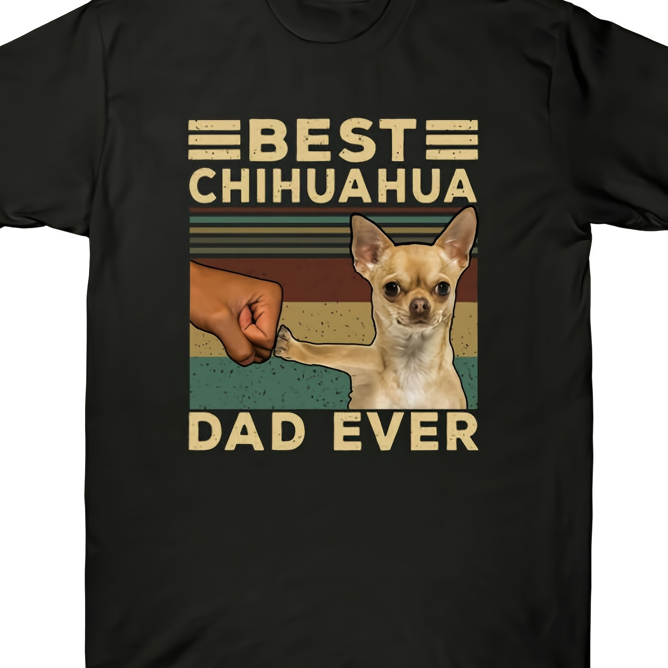 

Ever Dad T Short Best Cotton Men's Shirt Chihuahua Vintage Sleeve Animal Funny Soft And Comfortable Round Neck - 220g