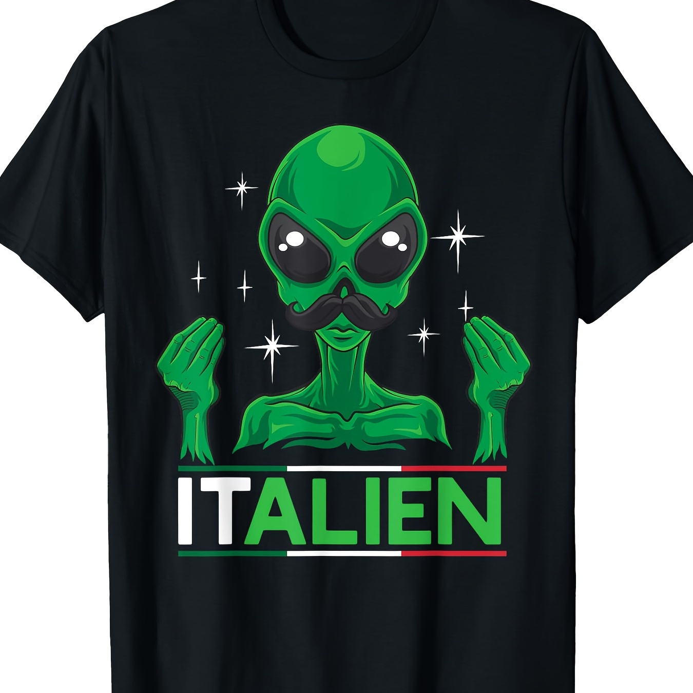 

Funny Italian Alien Pun Italy Hand Gesture T-shirt, 220g