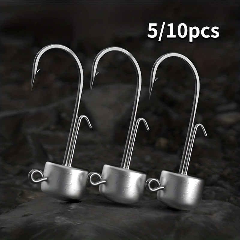 9km 10 Uds Ned Rig Jig Hook Anzuelo Pesca Gusano Suave - Temu Spain