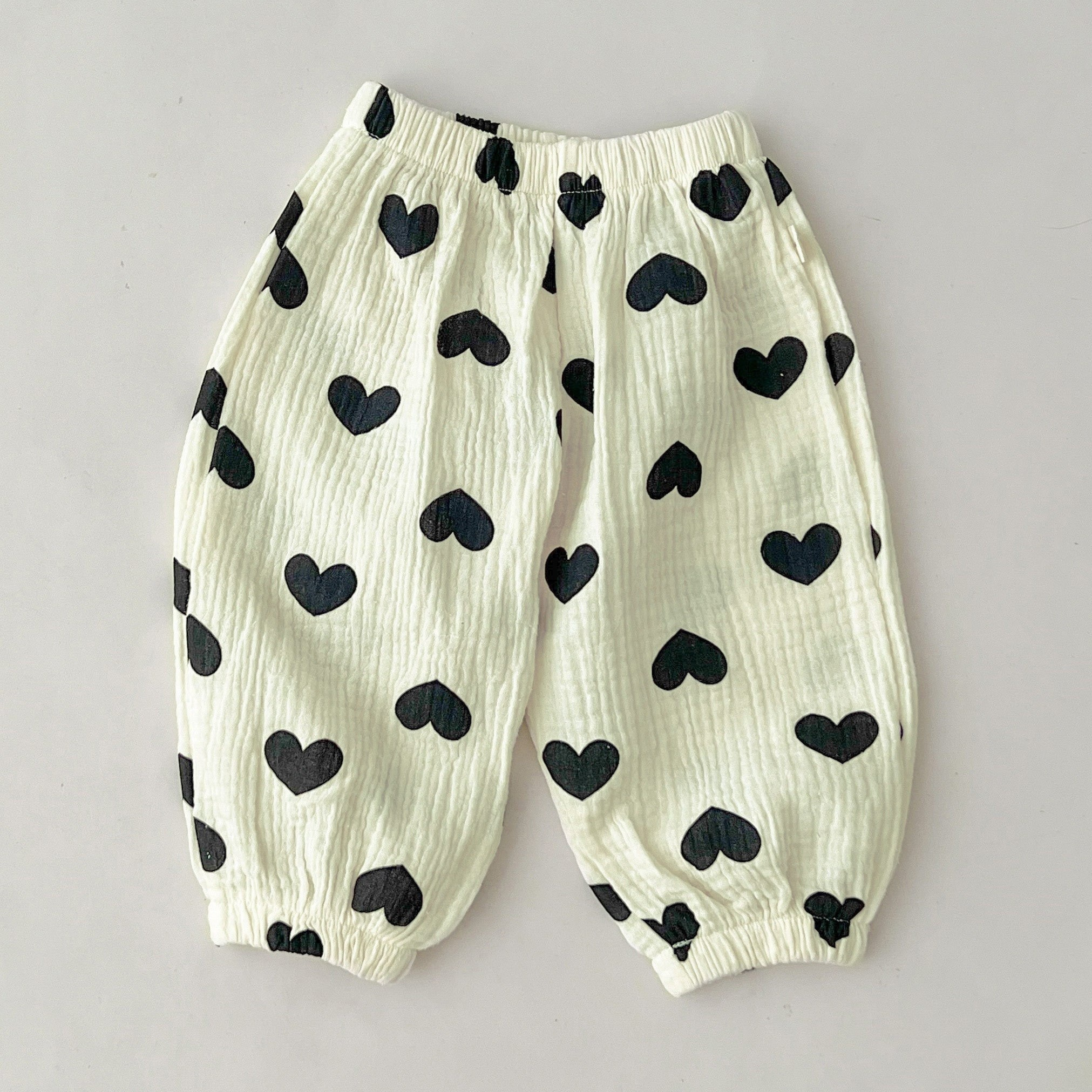 

Baby Girls Casual Elastic Waist Muslin Pants Clothes With Assorted Designs