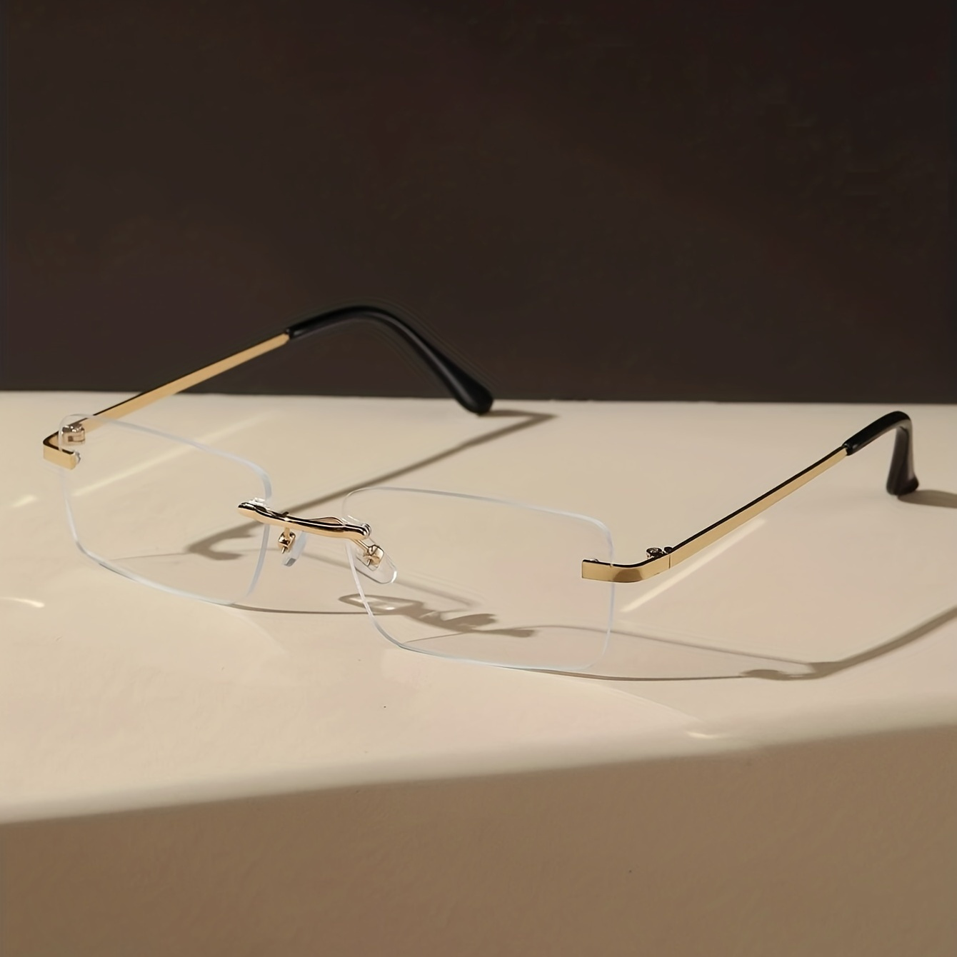 Eyeglasses Square Rimless - Temu
