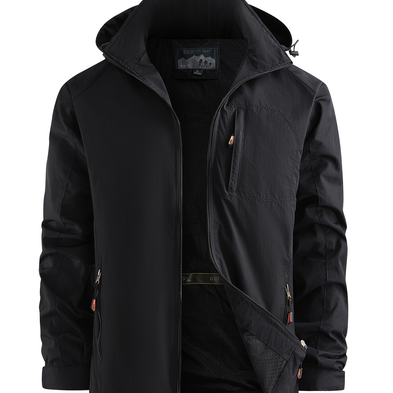 Men's Lightweight Waterproof Windproof Jacket Hooded Zipper - Temu