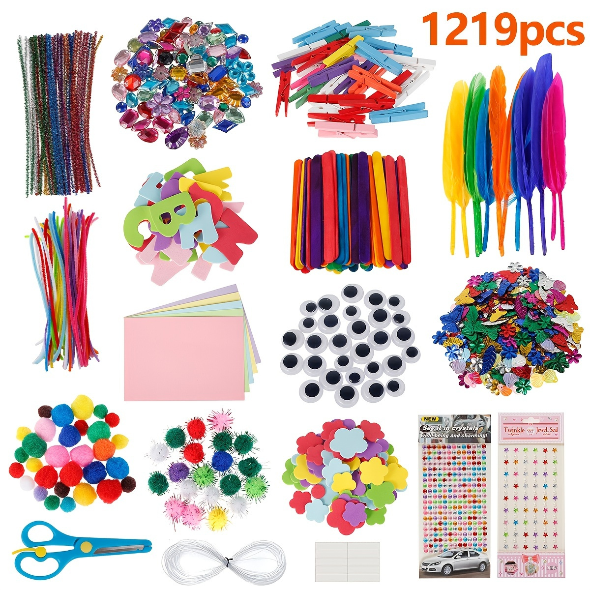 2000pcs arts craft supplies for kids