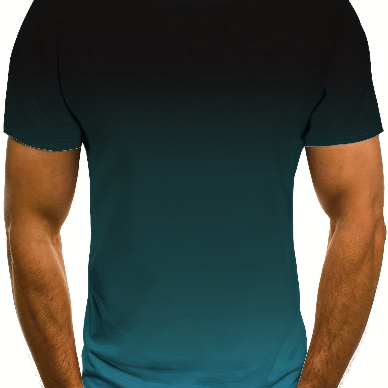 Gradient Style Men's Comfy T-shirt, Men's Summer Outdoor Clothes, Men's Clothing, Tops For Men, Gift For Men