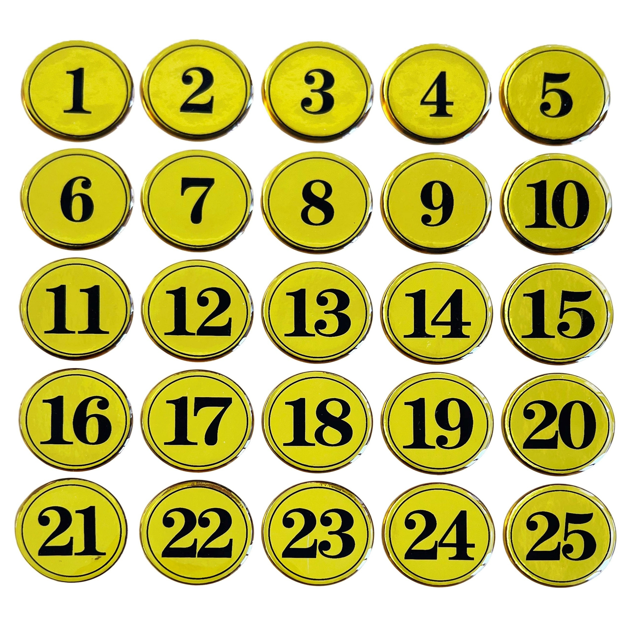 Pvc Stickers 40mm 1 25 Number Sticker Table Number Sticker - Temu