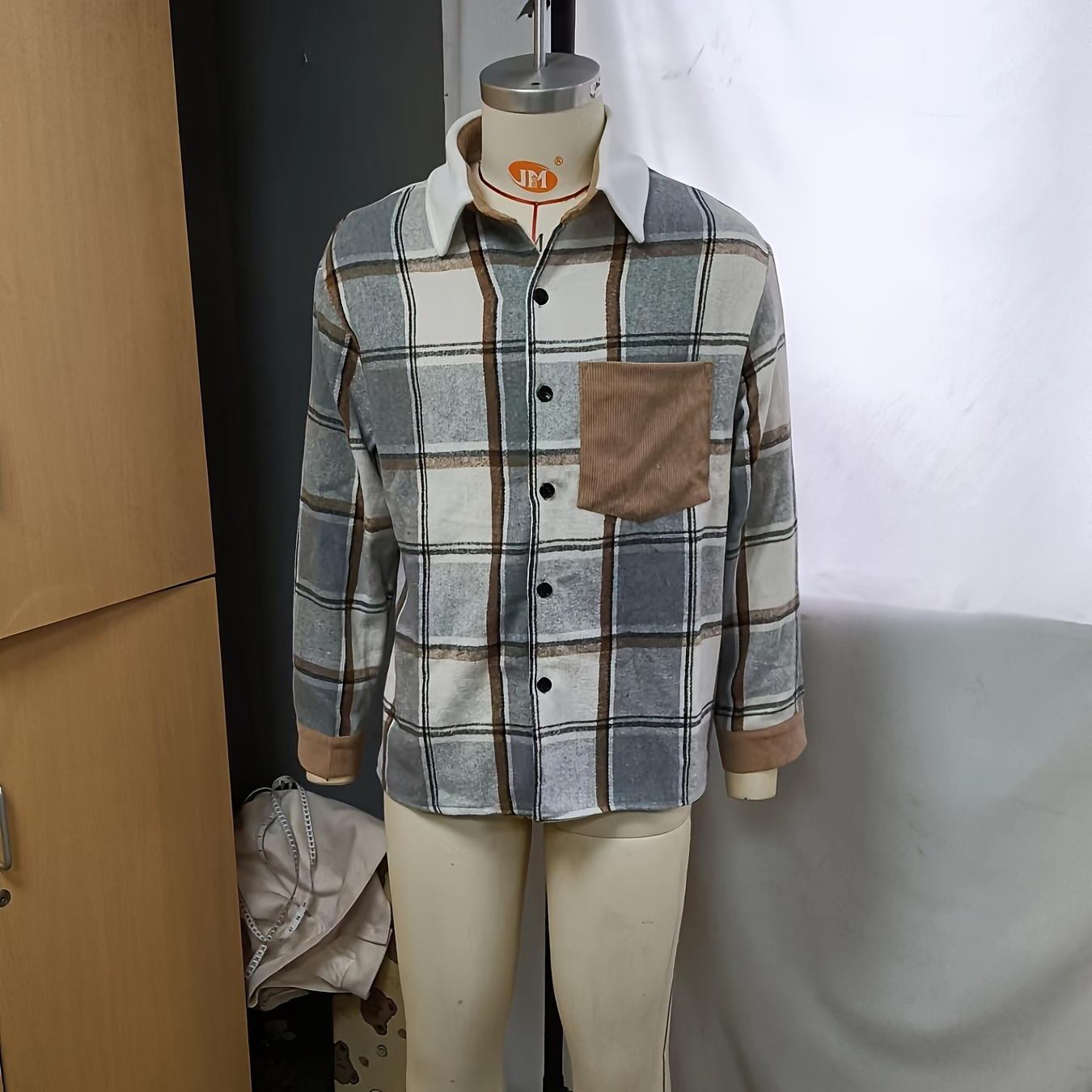 

- Men' Casual Checkered Jacket