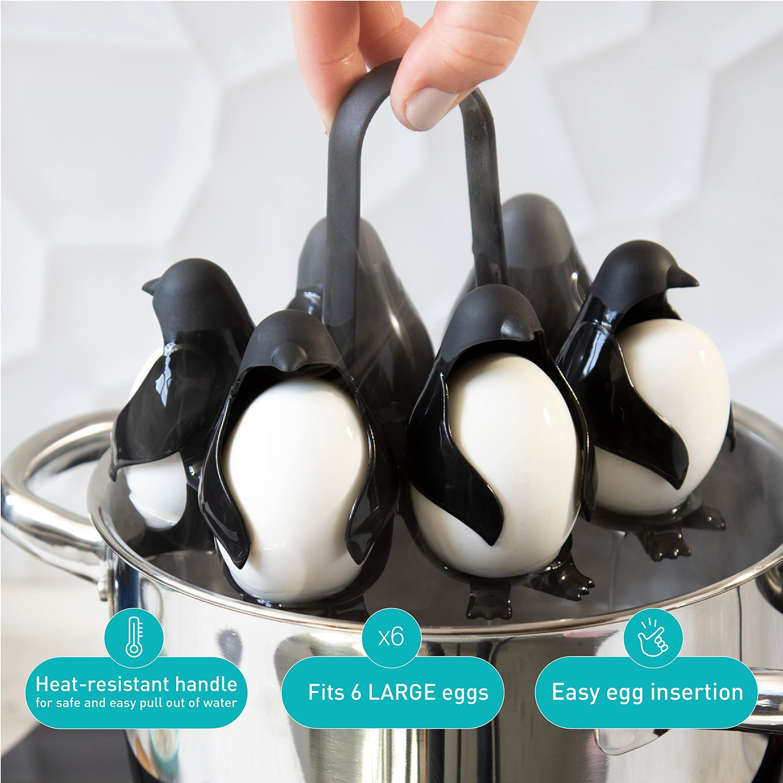 1pc Penguin Egg Cooker Store And Serve Egg Holder Penguin Shaped