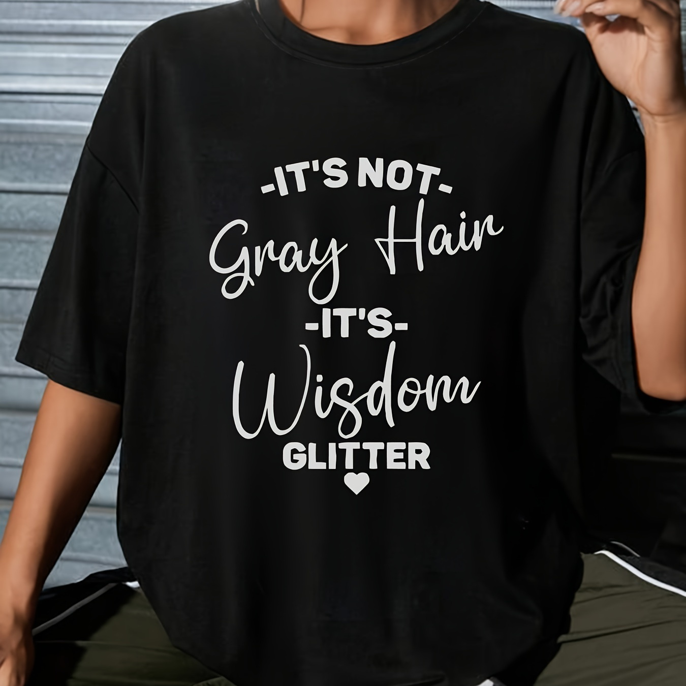 

Letter Print Round Neck Sports T-shirt, Short Sleeve Running Casual Tops, Women's Activewear