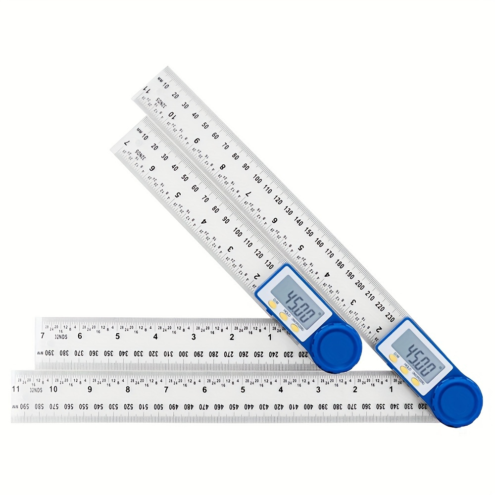 180 Degree Protractor Angle Finder Arm Rotary Measuring Ruler Stainless  Steel