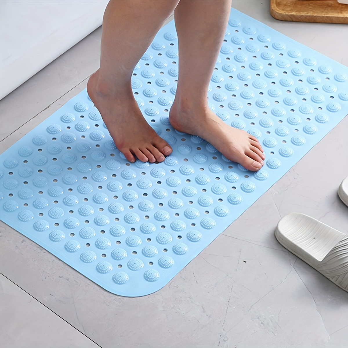 Anti slip Shower Stall Mat Shower Room Mats With Drain Holes - Temu