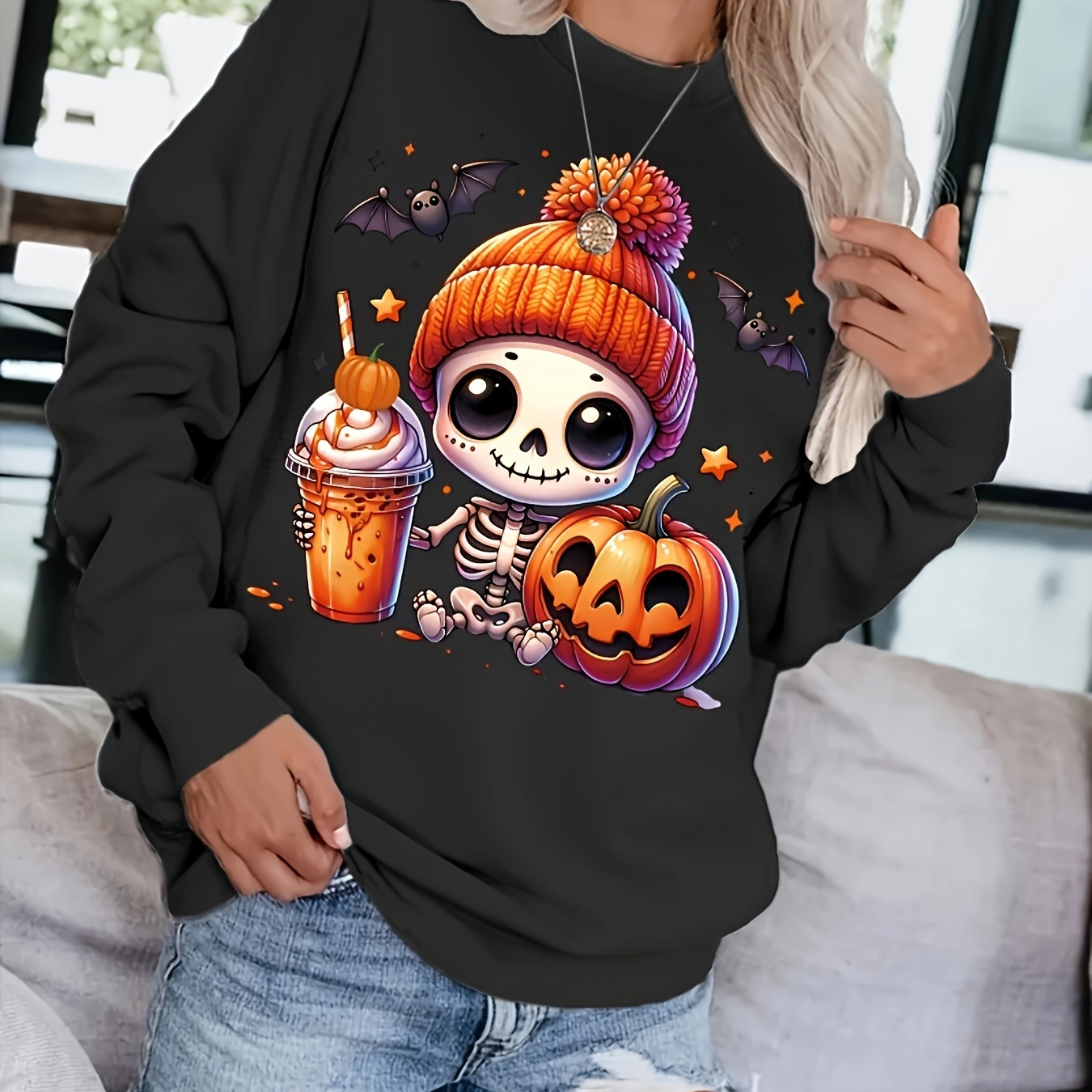 

& Sweatshirt, Long Sleeve Sweatshirt For Fall & , Women's Clothing
