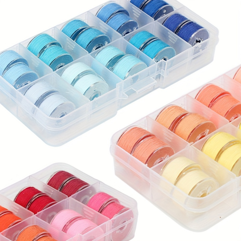 36pcs Transparent Bobbin With Box Of Sewing And Embroidery Bobbins For  Sewing Machines Sewing Accessories