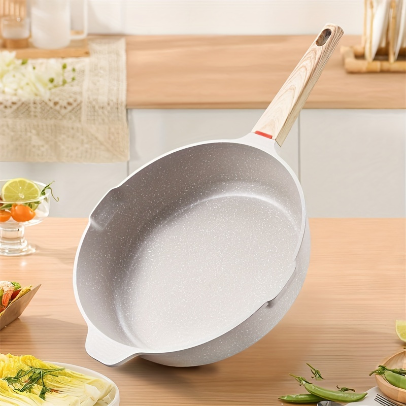 Non-stick Frying Pan With Cover - Perfect For Steak, Vegetables, And Rice -  Easy To Clean And Durable - Temu