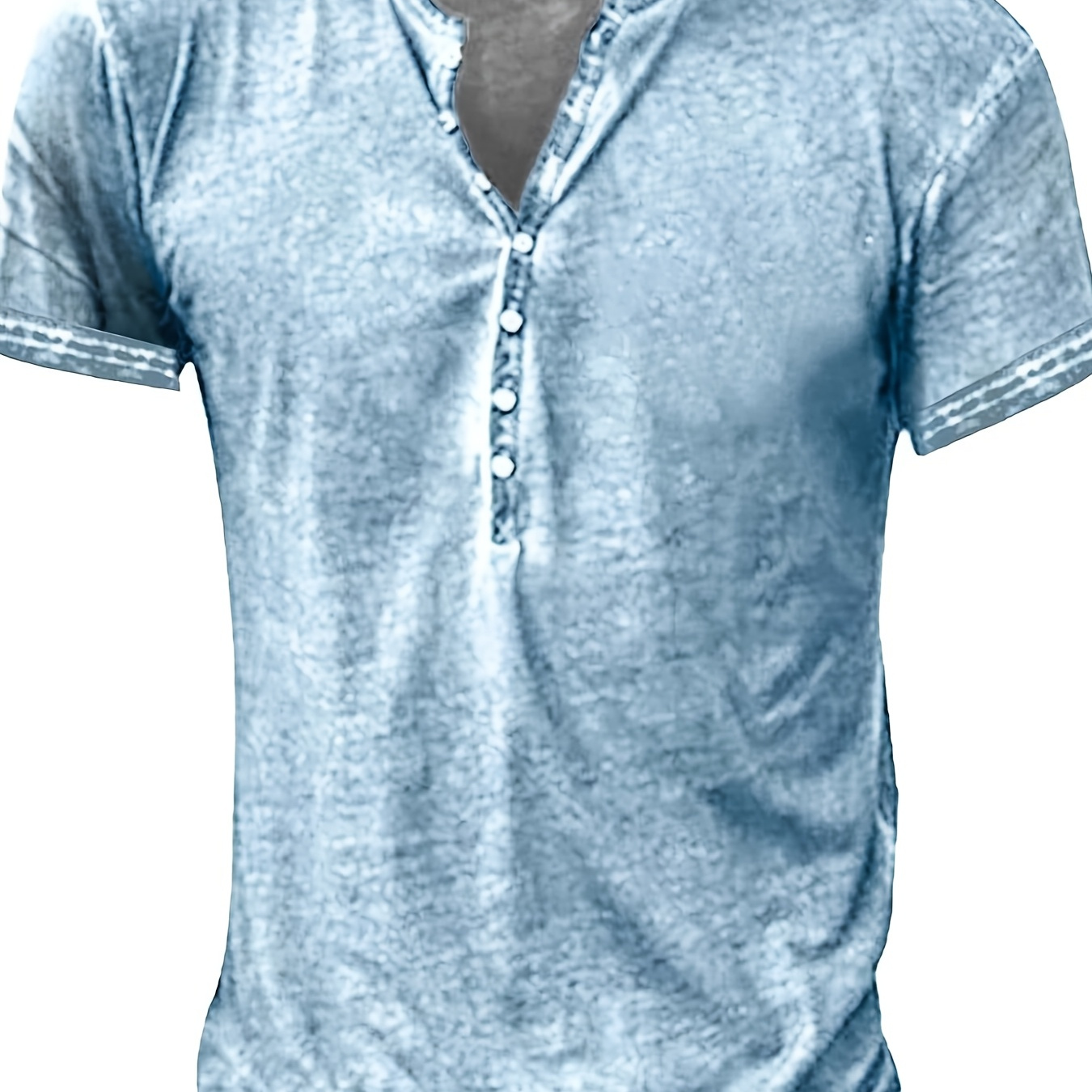 

Mens Distressed Henley Shirts Retro Short Sleeve Tee Shirts Casual Button Washed T-shirts For Men