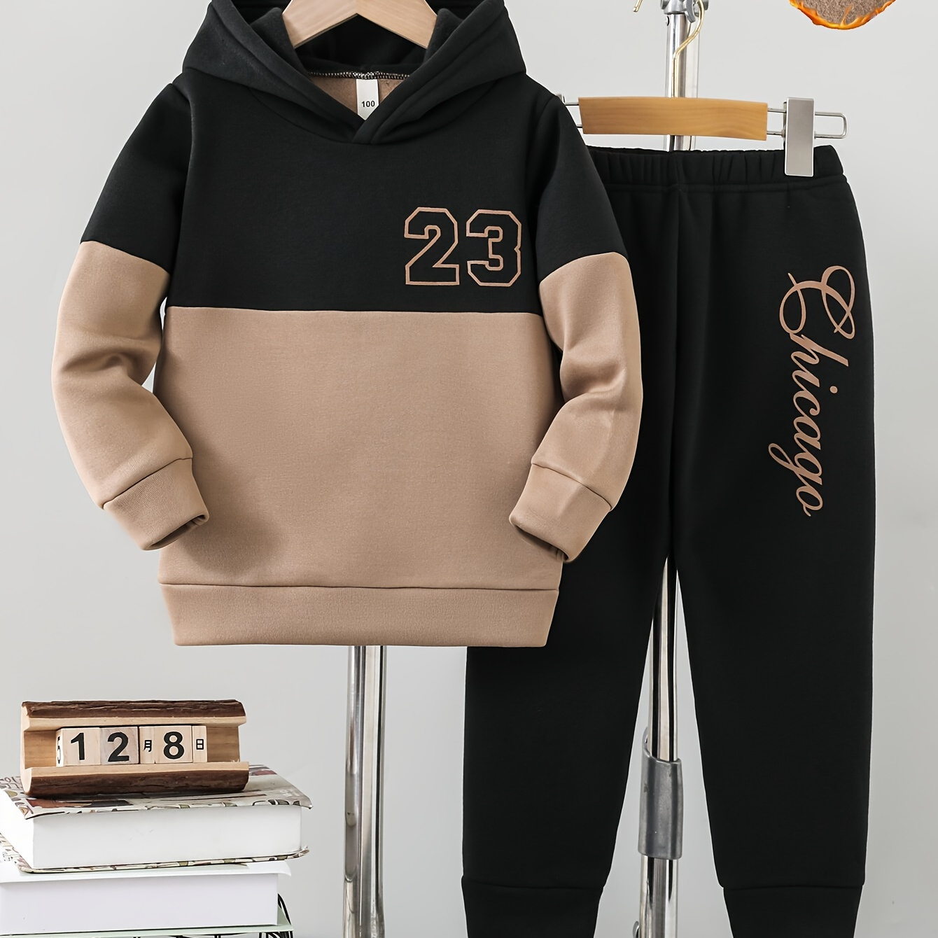 

Kids' Casual Outfit Set, 2-piece Hoodie And Pants, Letter Pattern Print, Thickened, Warm, And Comfortable, Suitable For 12 Years Old And Below, Perfect Gift For Boys