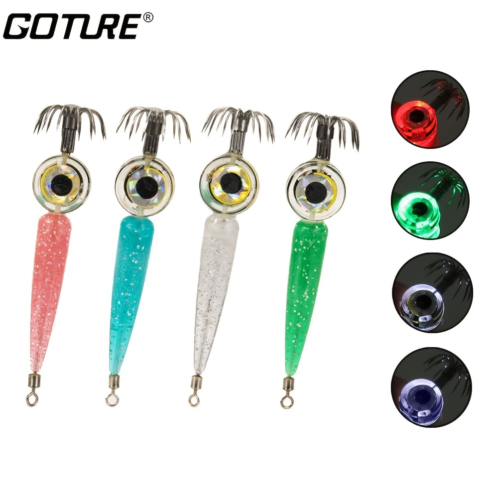 Sougayilang Luminous Fishing Lure Squid Jig Hook 1PC 10cm 6g Squid