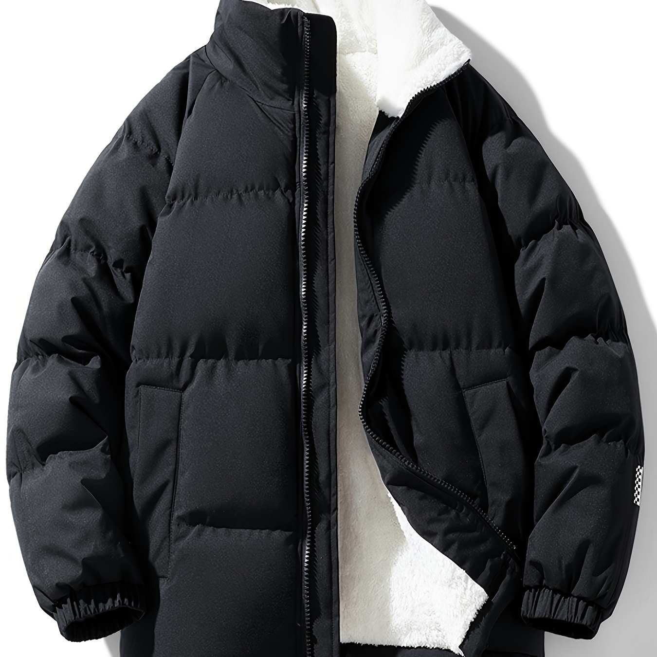 

Winter Puffer Jacket - , Warm & Stylish Casual Coat For Couples, Zip-up With Stand Collar