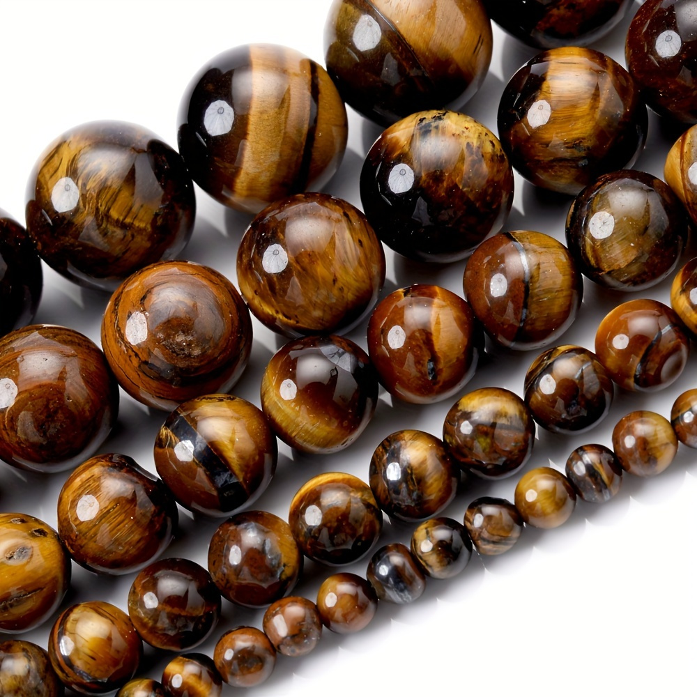 

Natural Stone Round Tiger Eye Loose Spacer Beads For Jewelry Making Diy Bracelet Necklace Charms Accessories 4/6/8/10/12mm