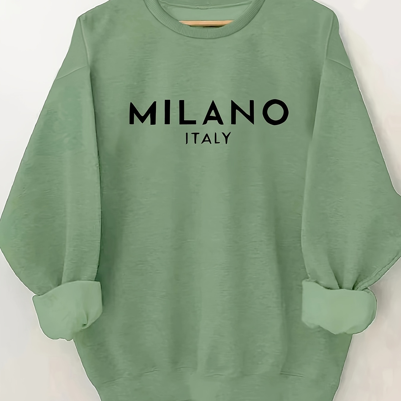 

Letter Print Pullover Sweatshirt, Casual Long Sleeve Crew Neck Sweatshirt For Fall & Winter, Women's Clothing