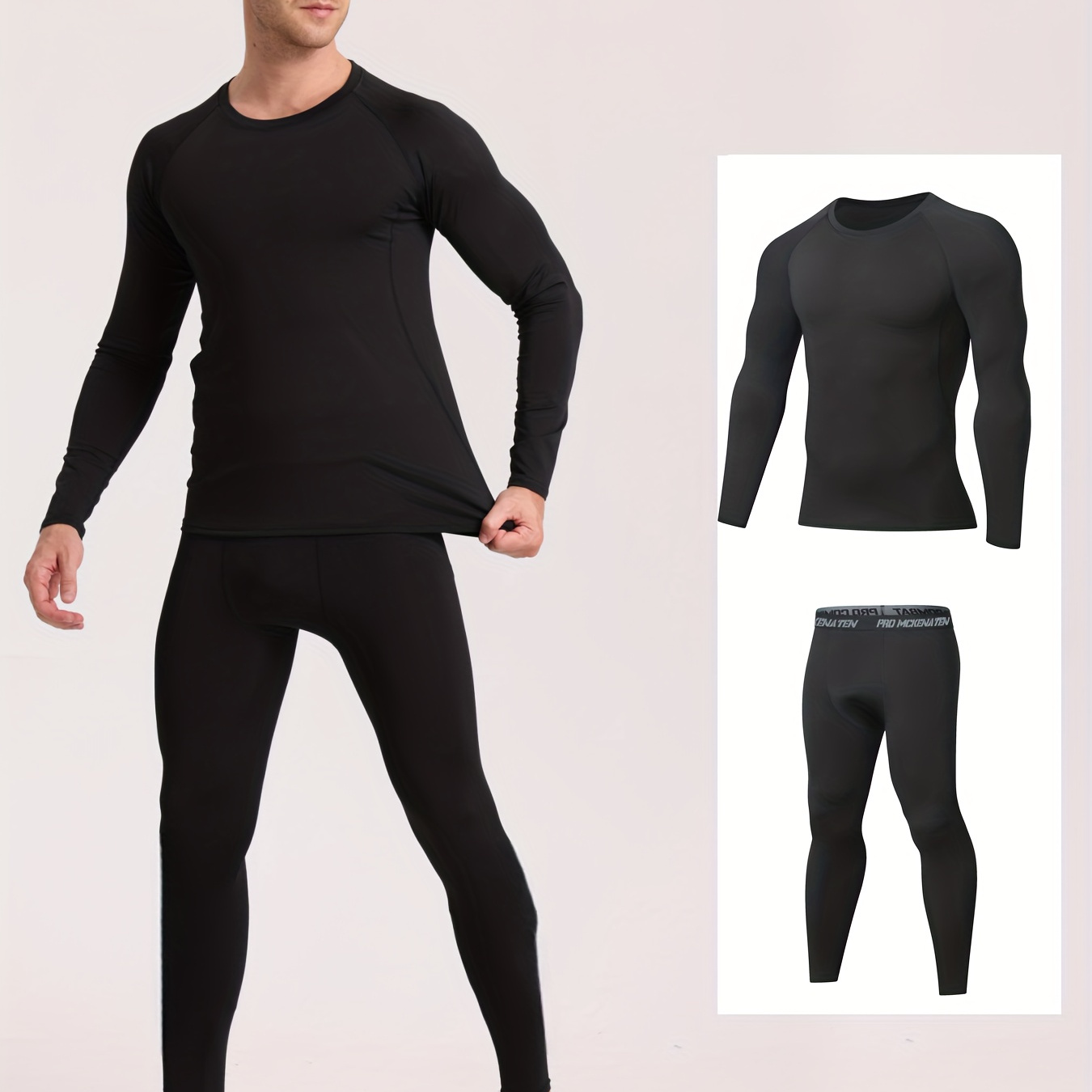 Thermal Underwear Set Men Ultra Soft Long Johns Fleece Lined