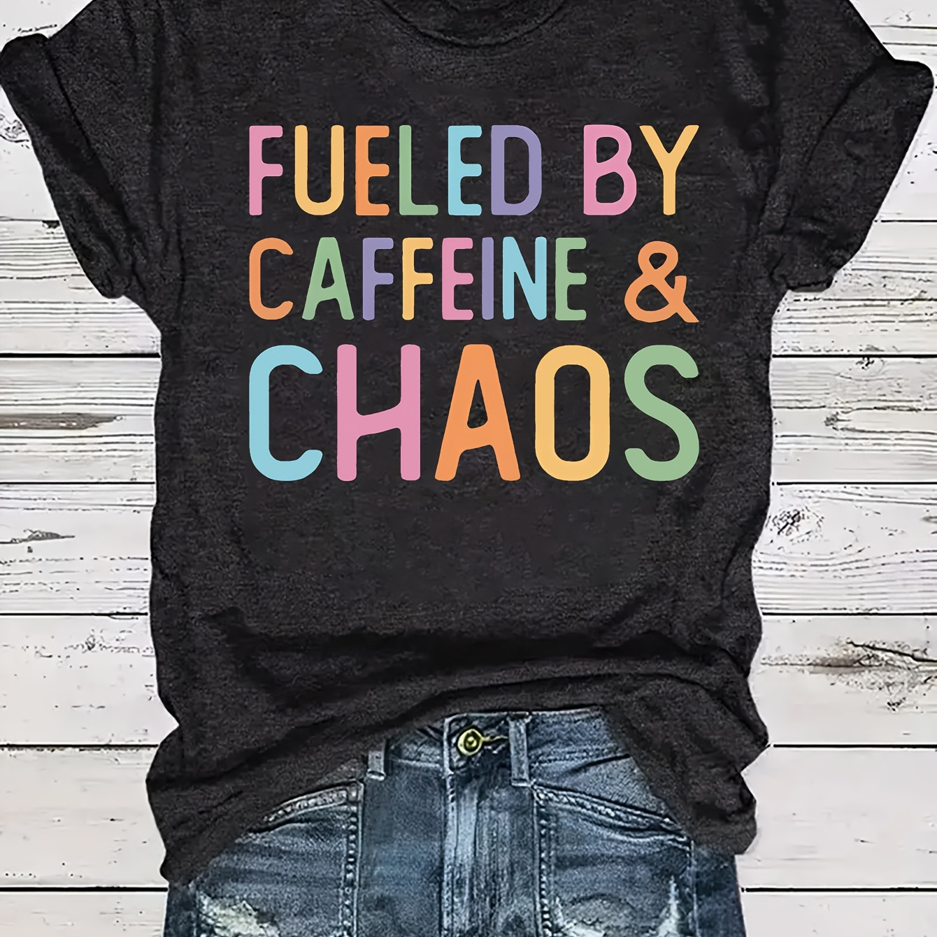 FUELed by Caffeine & Chaos Women's Graphic T-Shirt