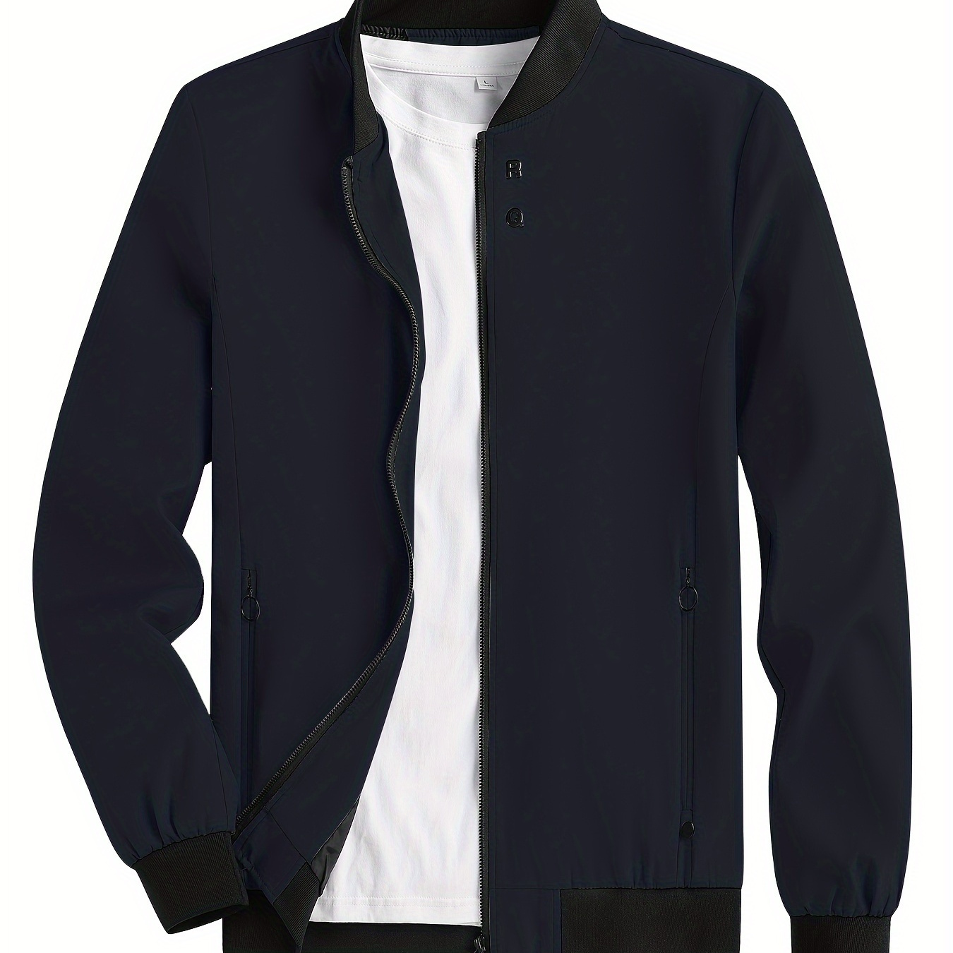 

Regular Jacket, Men's Casual Baseball Jacket Coat Regular Fit College Hipster Windbreaker For Spring Autumn