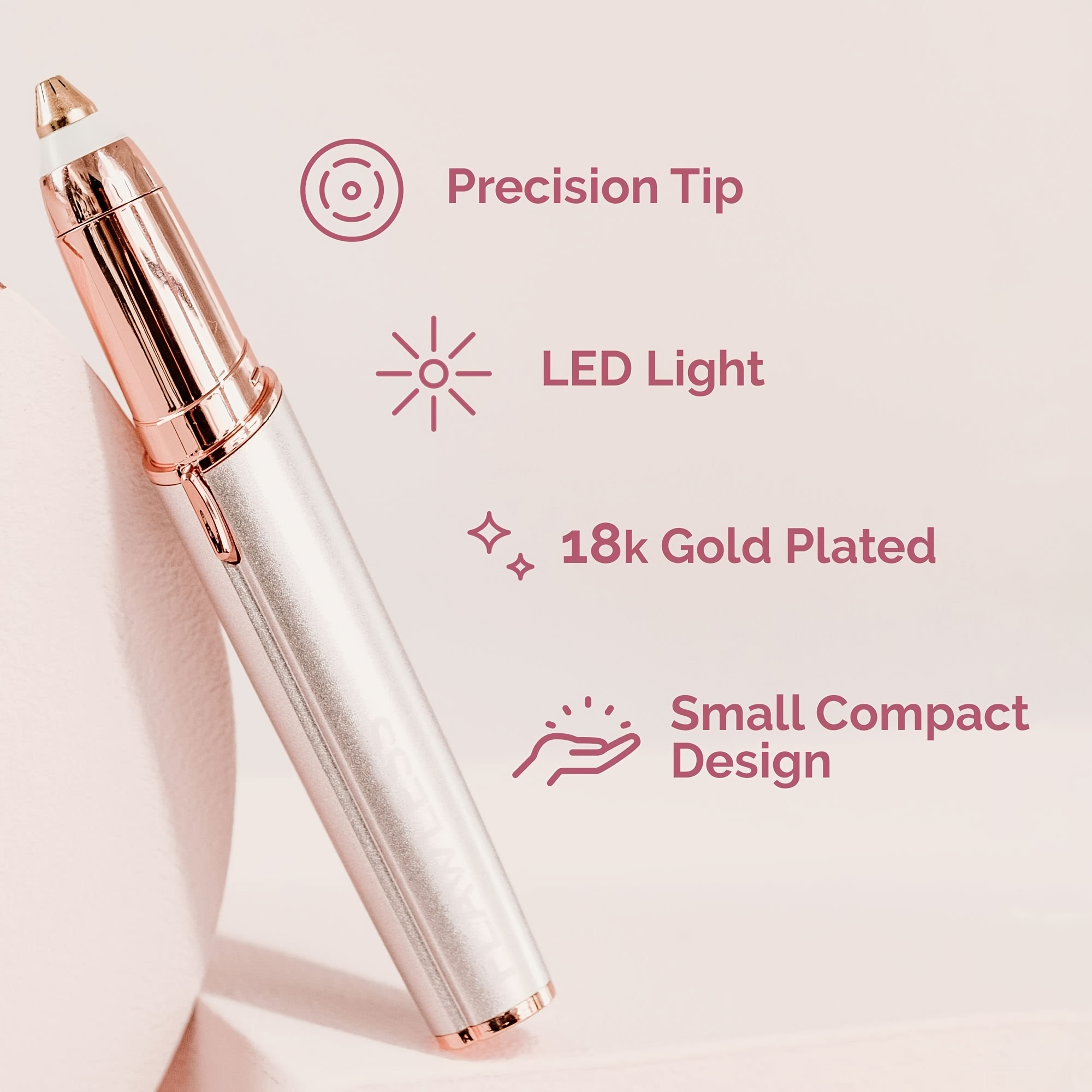 Electric Eyebrow Trimmer: Automatic Hair Removal, Led Light  Perfect  Eyebrow Shape For Men  Women Temu