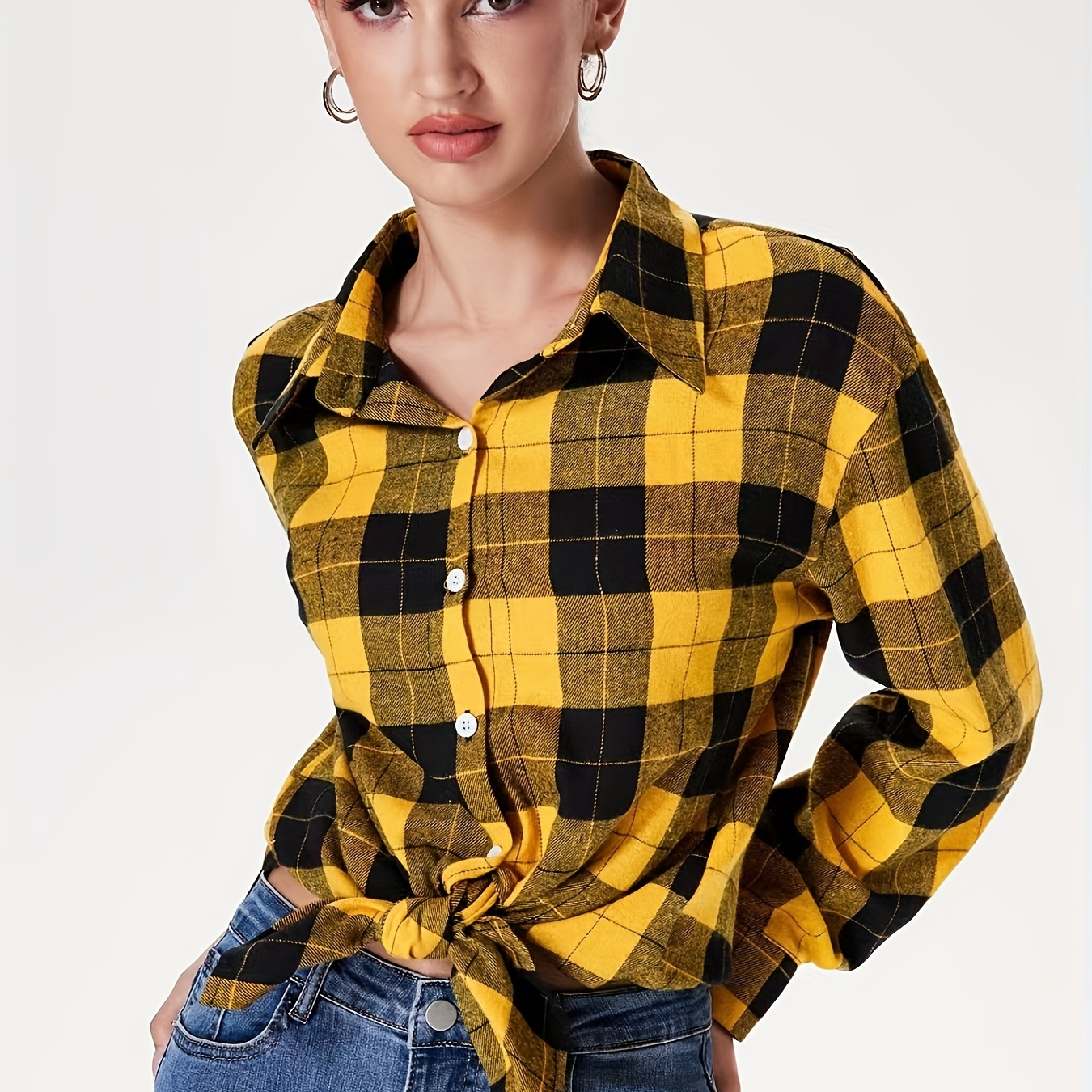  KEPUTAY Men Women Color Block Plaid Shirt Patchwork Plaid Shirts  Button Down Long Sleeve Casual Shirts(Yellow, Medium) : Clothing, Shoes &  Jewelry
