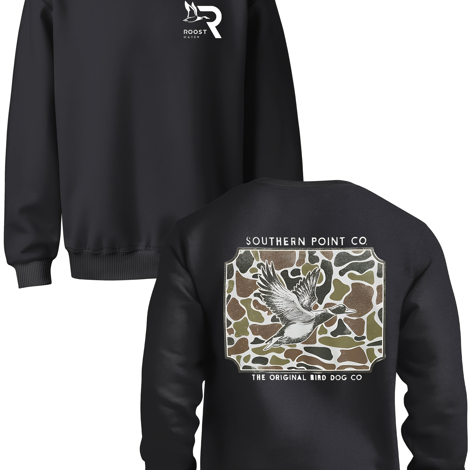 

Camo Men's Casual Sweatshirt - Double-sided Print, For Sports & Casual Attire, Perfect Gift For Fall/winter