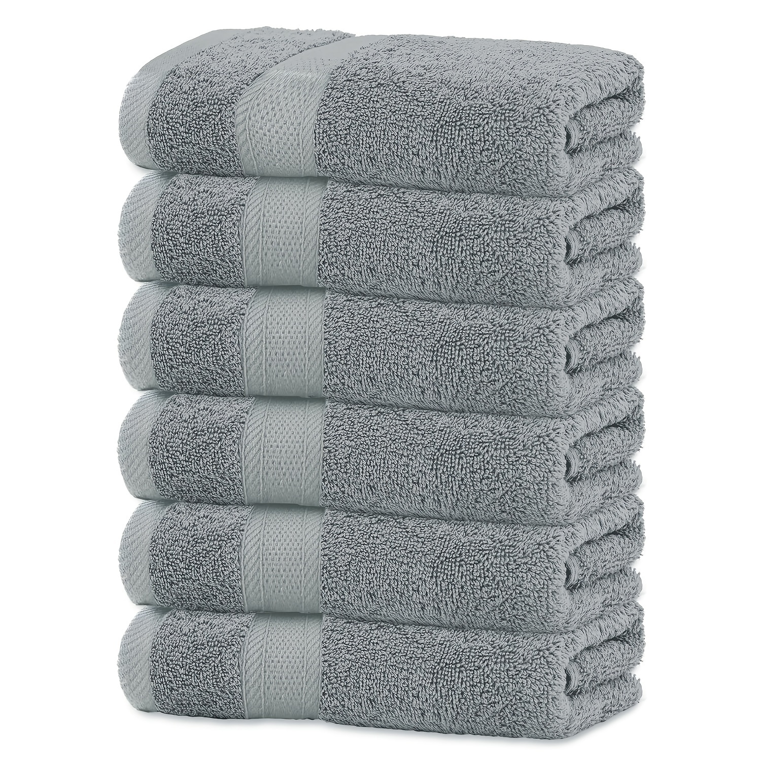 

1/3/6pcs Hotel Quality Hand Towel For Bathroom, 13.7 X 29 Inches, Highly Absorbent Hand Towel For Pool And Gym, Face Towel Set, Bathroom Accessories, Gray