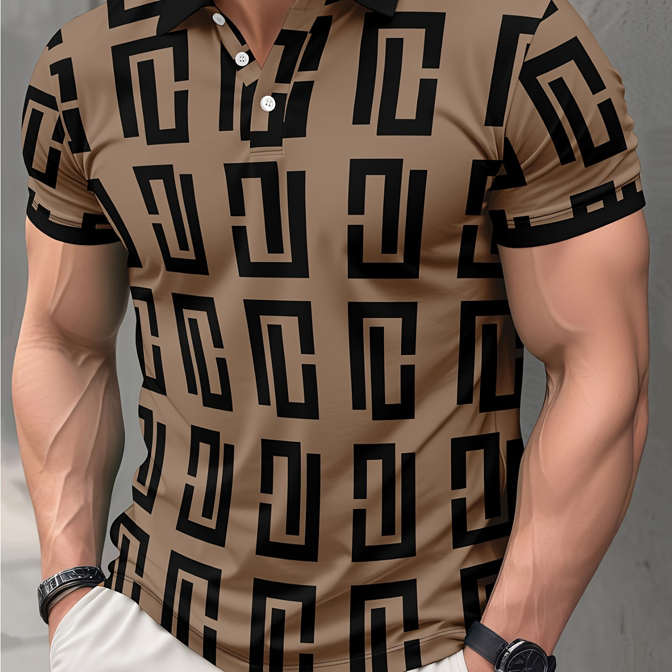 

Men's Breathable 3d Geometric Print T-shirt - Casual Polyester, Outdoor Sports & Summer Festivals, , Festival Shirt