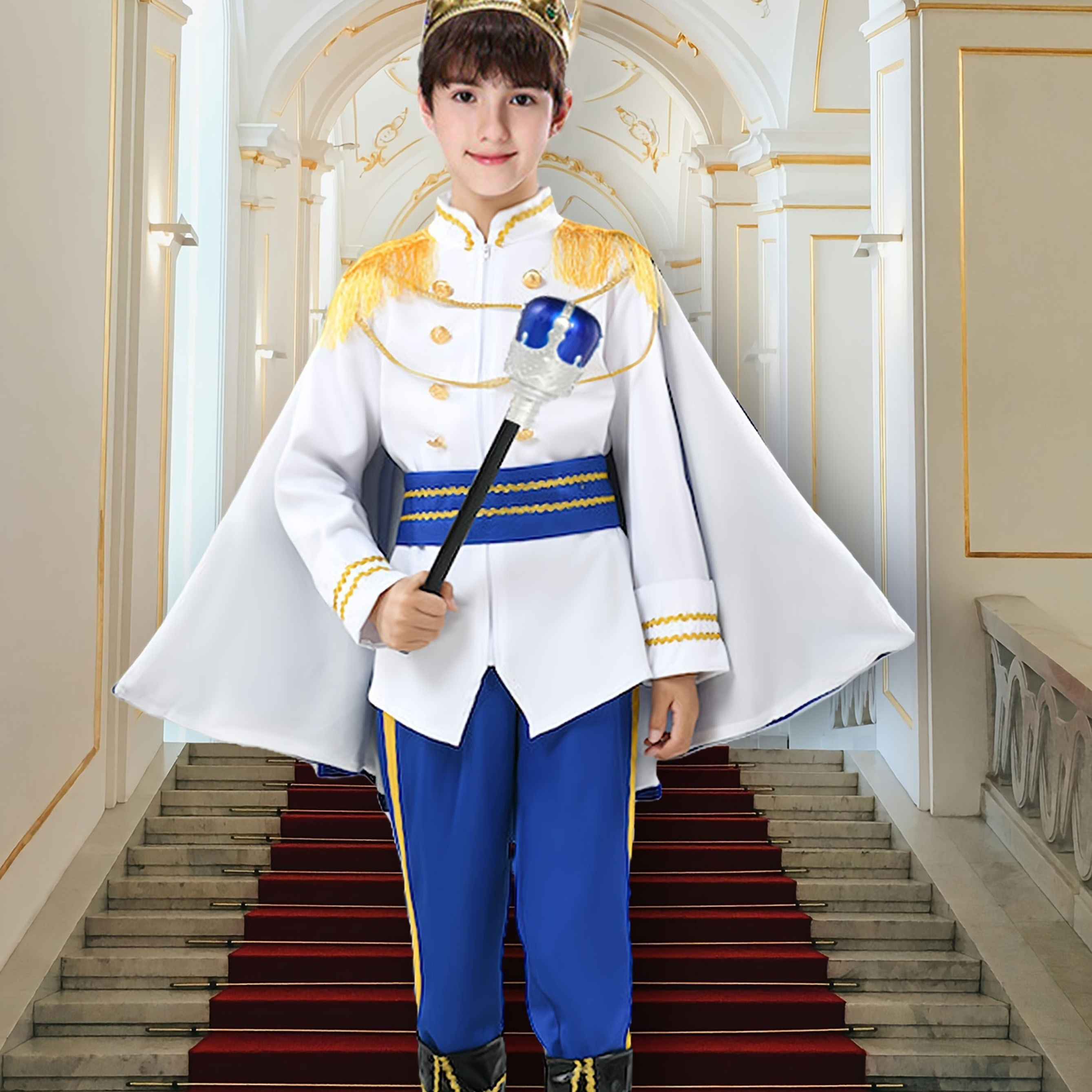 Dress Up America Costume de Roi pour garçons - Ensemble de Costumes de Prince Royal - Tenue de Roi Royal pour Enfants Dress Up America Costume de Roi pour garçons - Ensemble de Costumes de Prince Royal - Tenue de Roi Royal pour Enfants