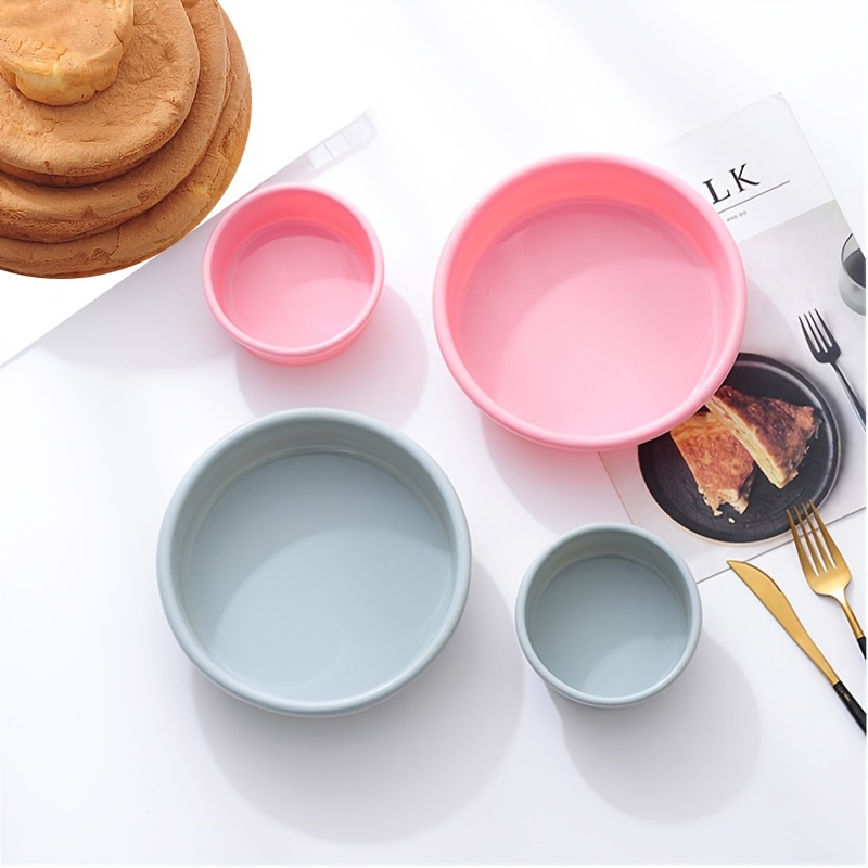 

1pc 4/6/8/ Inch Round Silicone Cake Pans Baking Bread Pastry Moulds Birthday Party Bakeware Craft Set Kitchen Tools