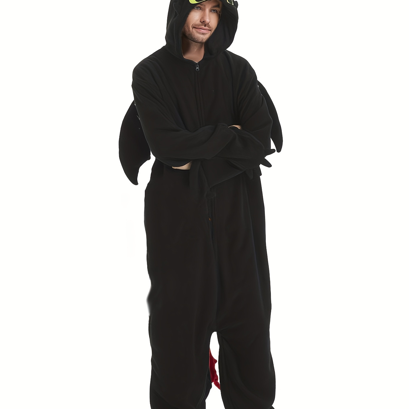 

Fleece-lined Hooded Pajamas - Long Sleeve, For Fall/ | For Halloween & Christmas Parties