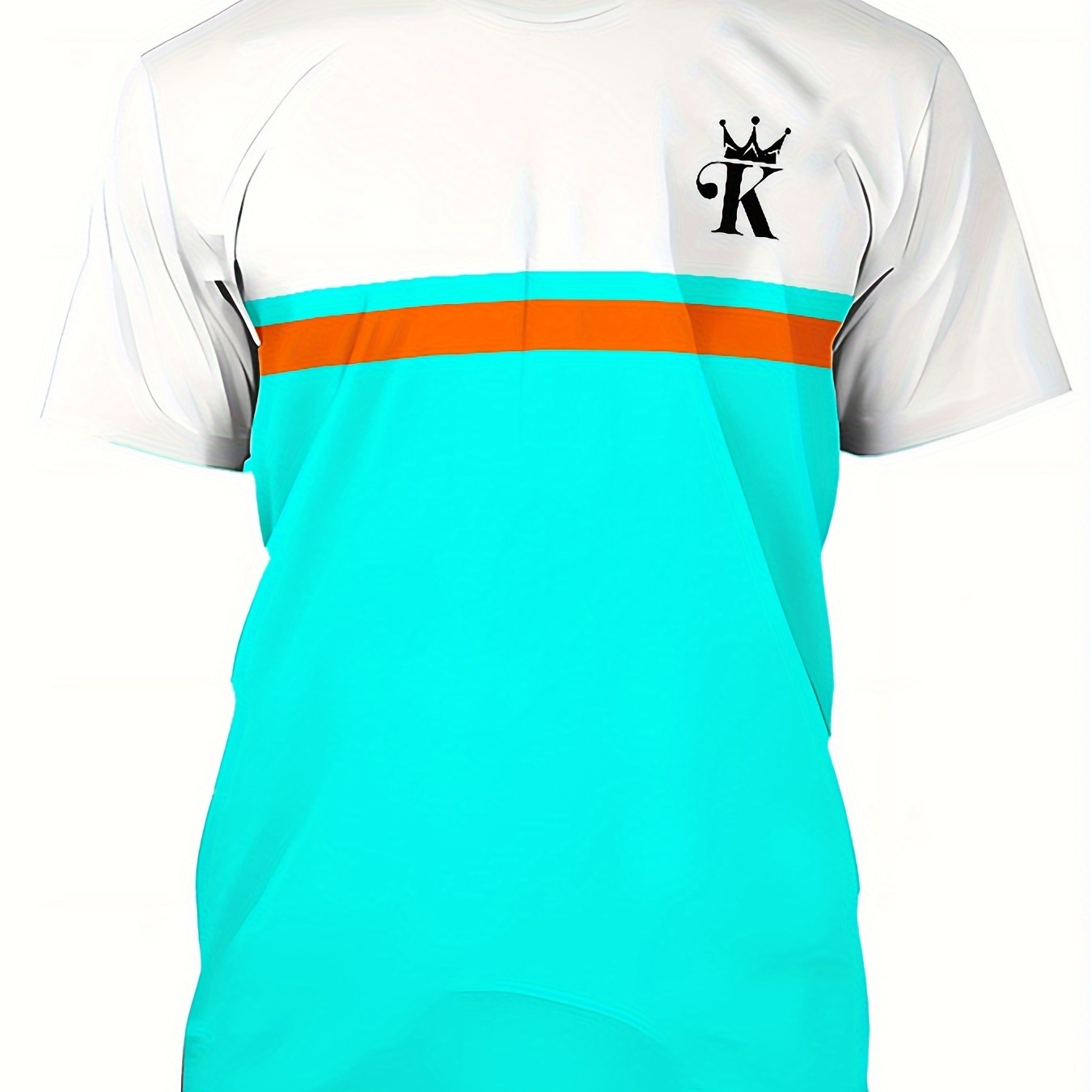 

Men's Casual Summer T-shirt - Breathable Polyester, Crew Neck, Solid Color, Machine Washable