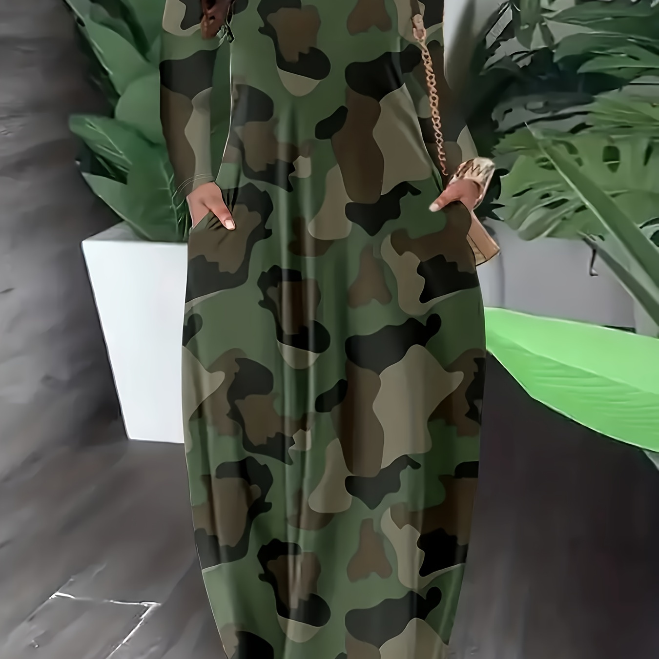 fitted lace wedding dress NOW YOU SEE ME CAMO PRINT MAXI DRESS – AKIRA