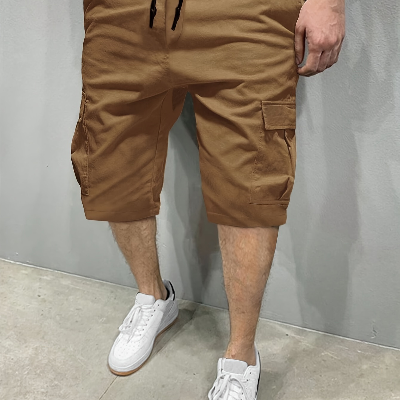 

Men's Street Style Loose-fit Cargo Shorts With Multiple Pockets, Casual Urban Fashion Clothing, For Summer Outdoor Sports Hiking