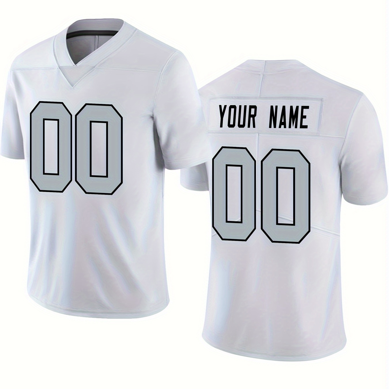

Customized Name And Number Embroidery, Men's Short Sleeve Football Jersey, Daily Outdoor Sports Shirt