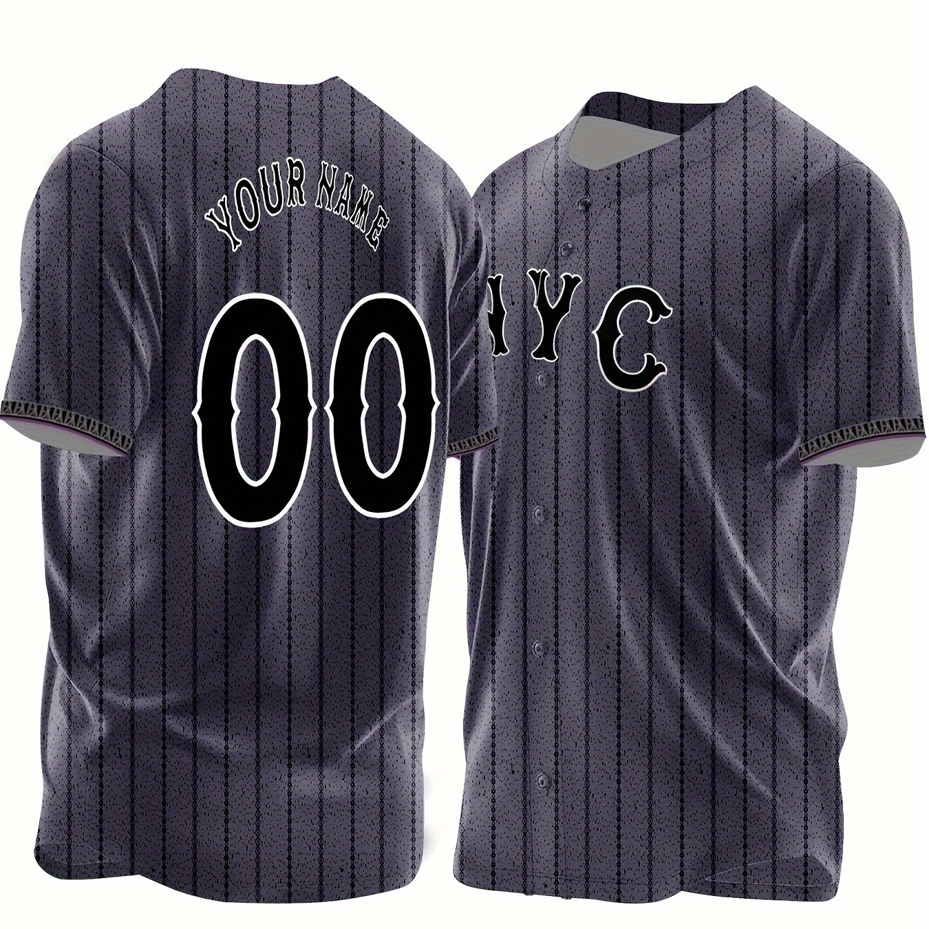 

Customizable Men's Baseball Jersey With V-neck And Microfiber Fabric