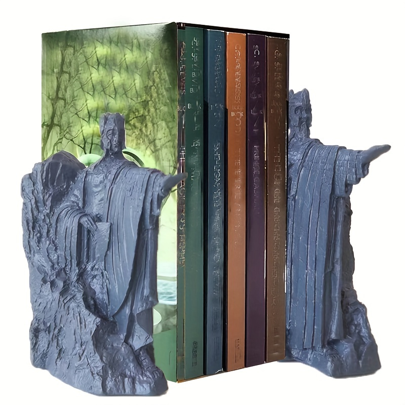 

1pc Bookend Sculpture, Resin Vintage Multipurpose Desktop Figurine For Study, Office, Bookshelf, Home Decor, Gift For Father, Creative Gift Idea