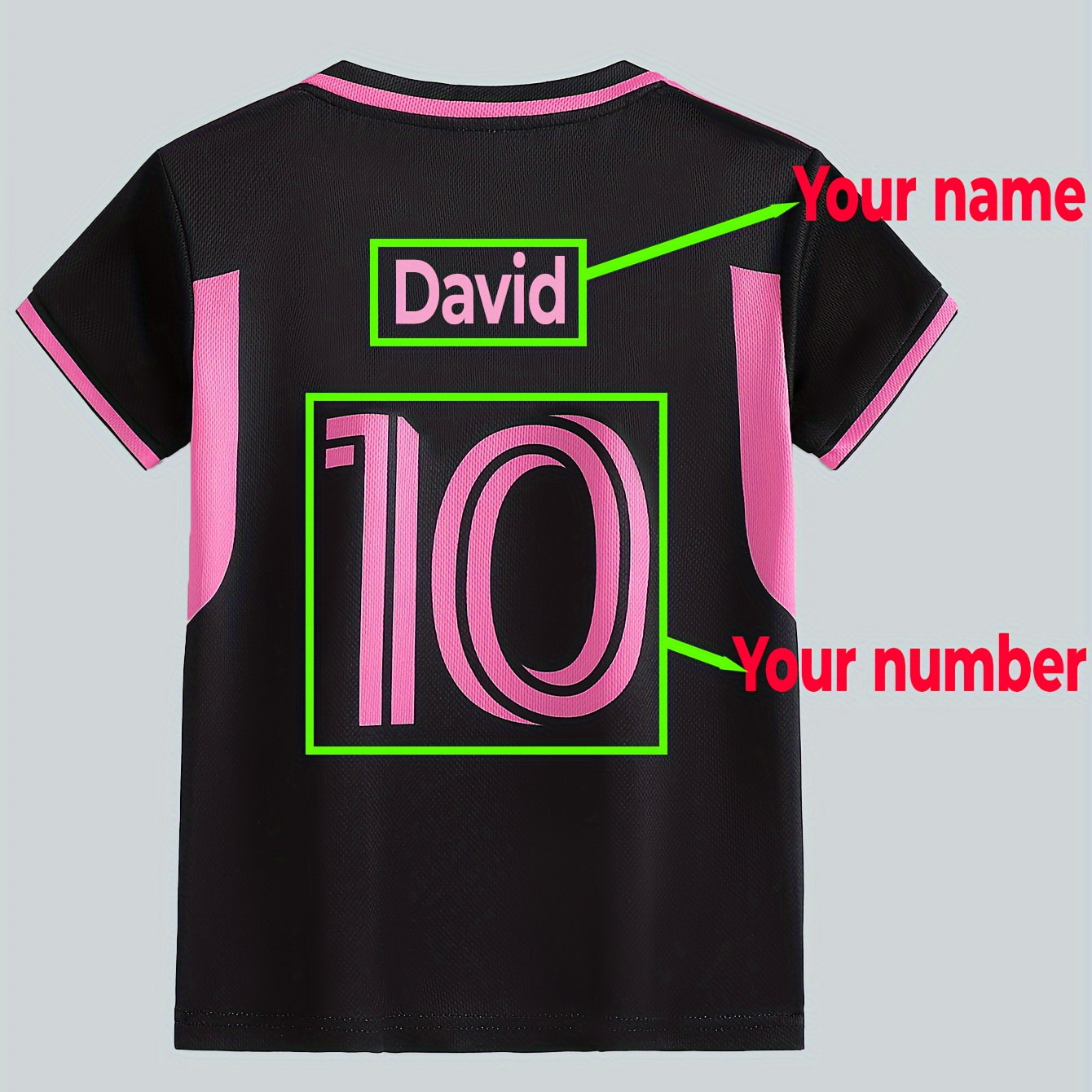 

Kids Jersey T- Personalized & - 100% Polyester, Moisture-wicking, , Round , For , , , - Unisex