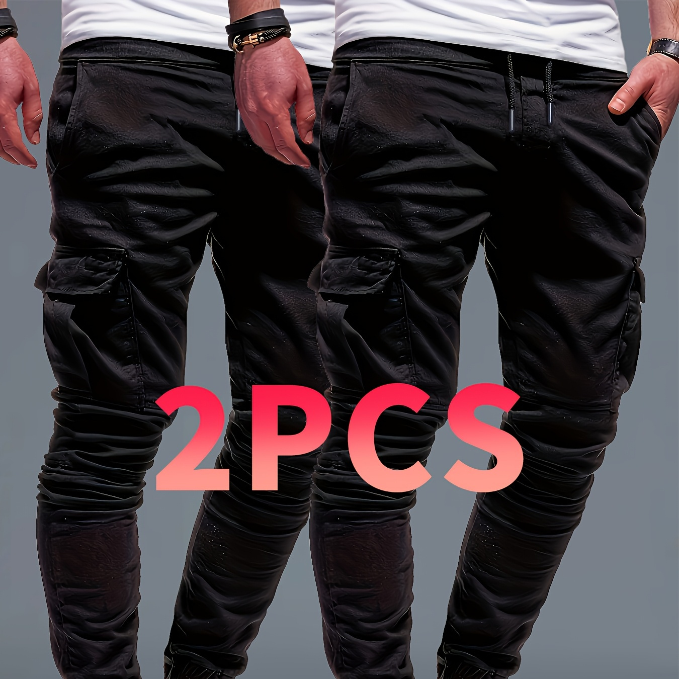 

' And Autumn Regular Fashion Pants And Sweatpants Casual Sports And Outdoor Pocket Waist Drawstring Pants, C060