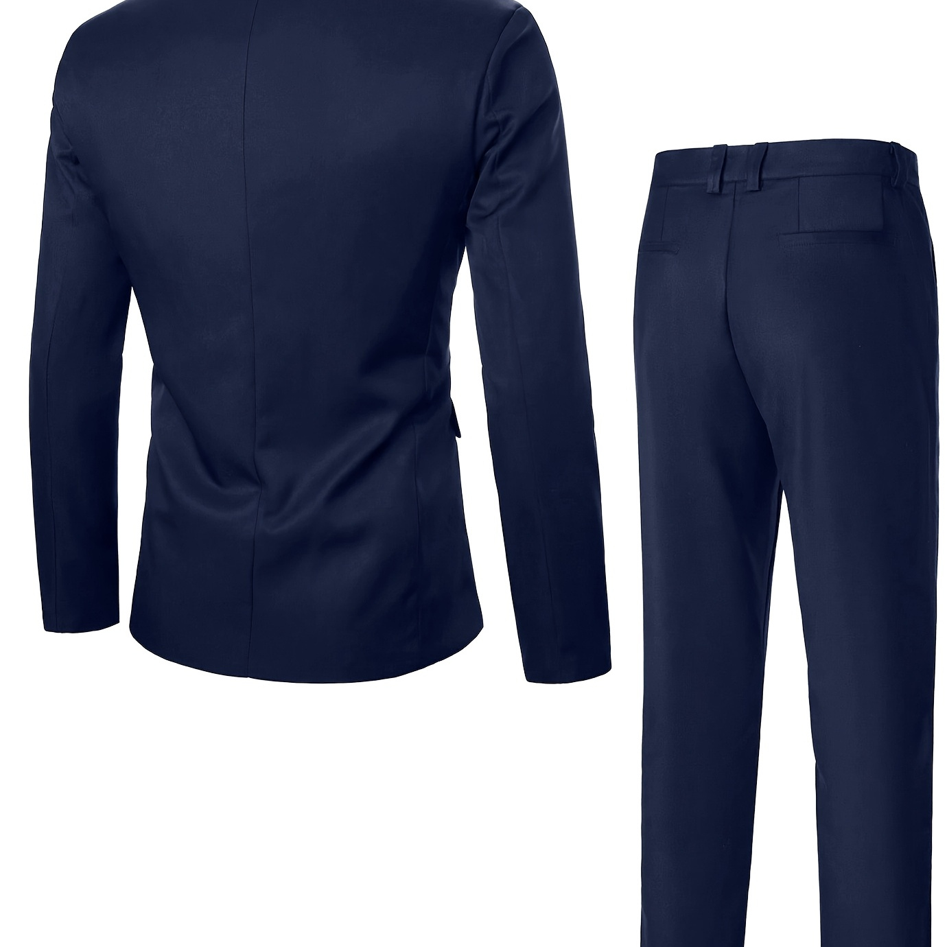 

Men's 3pcs Suit Set, Polyester 100%, Solid Color, Long Sleeve, Lapel Collar, Non-stretch Fabric, Button Detail, Regular Fit, , Woven, For Party/wedding/formal Events - Includes Vest, Shirt, And Pants