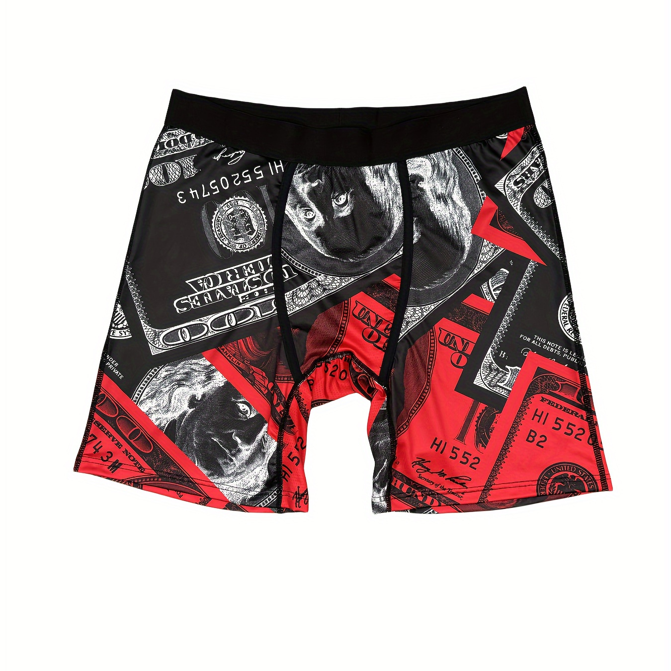 

1pc Men's Fashion Print Breathable Long Boxer Briefs Elastic Men's Underwear